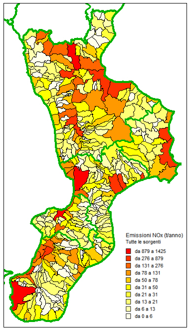 Inventario delle emissioni anno 2010 - NOx